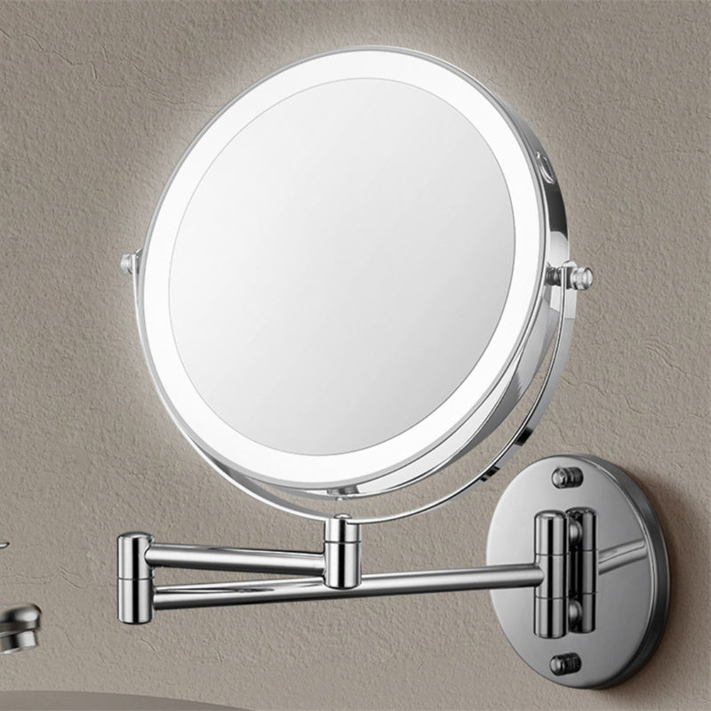 Rechargeable Wall-Mounted Shaving Mirror with LED Lights