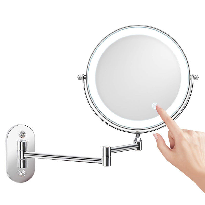 Rechargeable Wall-Mounted Shaving Mirror with LED Lights