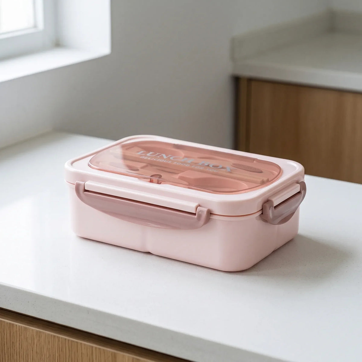 Rectangular Bento Meal Prep Box with Compartments