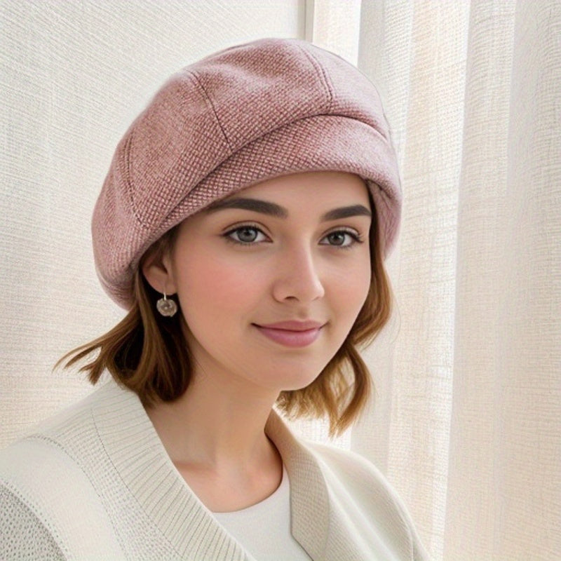 Retro Beret – Stylish Winter Hat for Cold Days