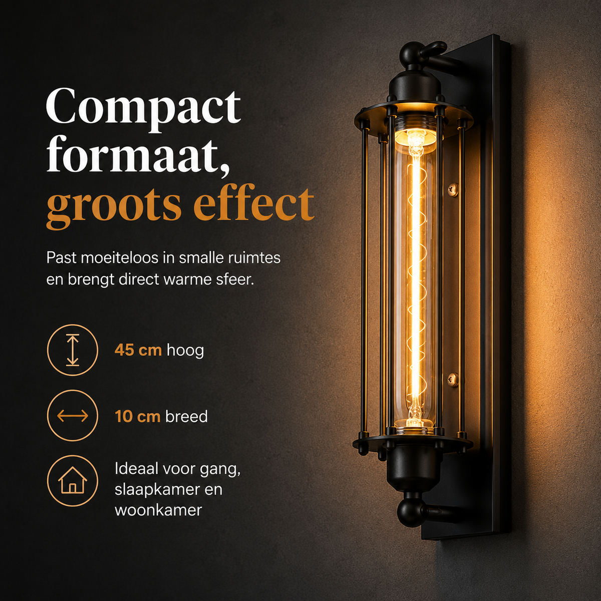 Retro E27 Industrial Wall Light | Classic Sconce with Modern LED Design for Home Decor