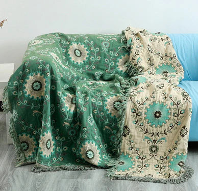 Reversible Scandinavian Bird Blanket