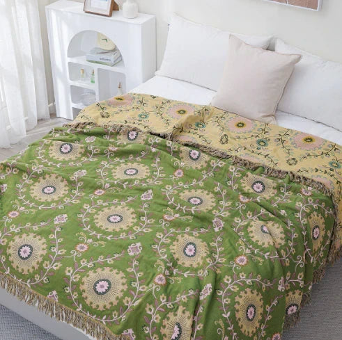 Reversible Scandinavian Bird Blanket