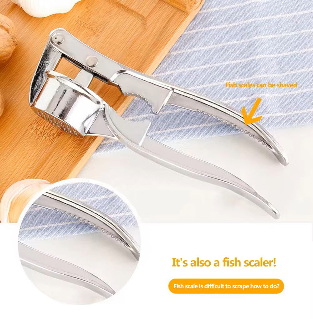 Robust Stainless Steel Garlic Press