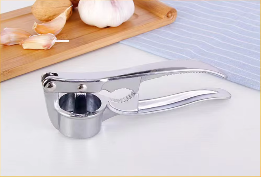 Robust Stainless Steel Garlic Press