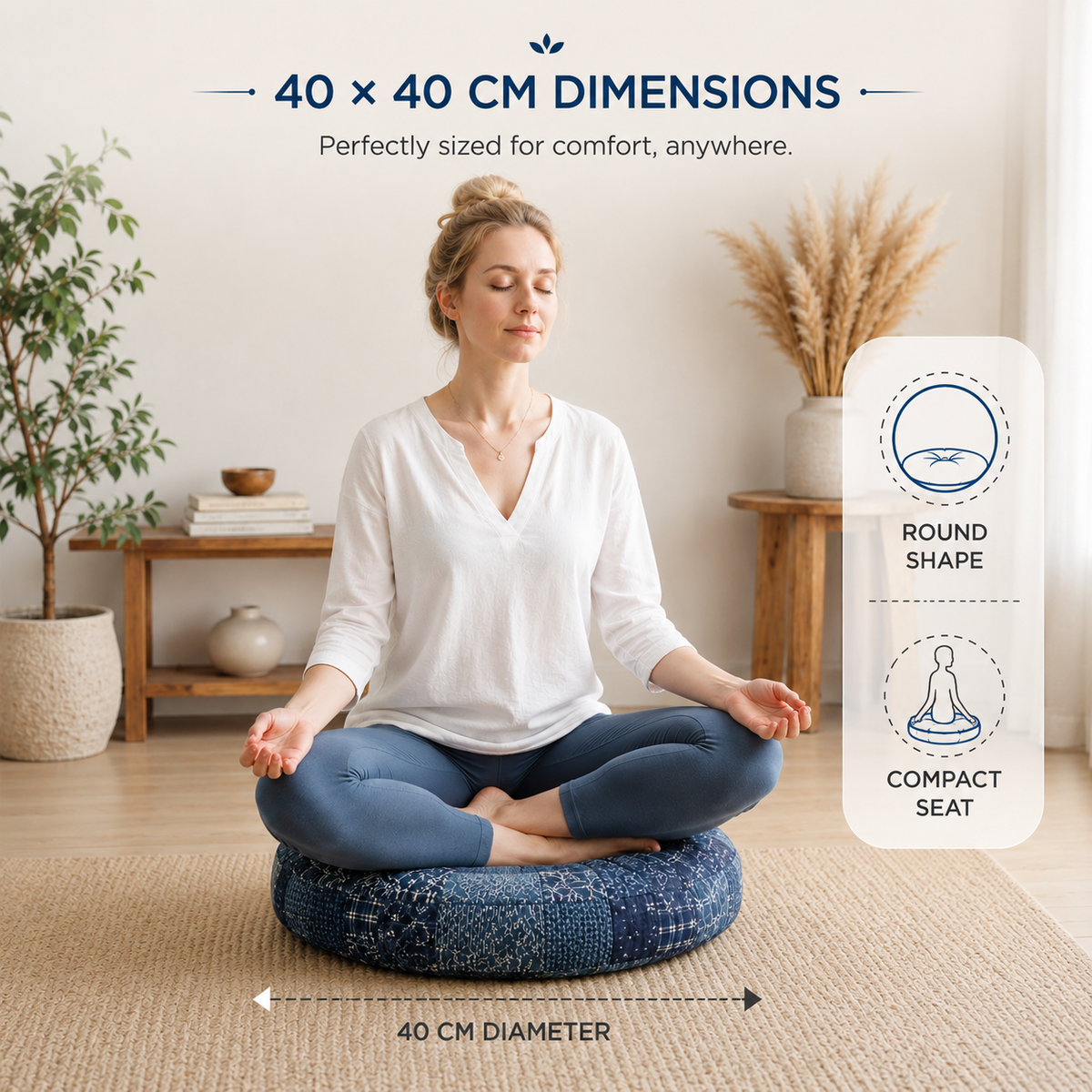 Round Floor Meditation Cushion