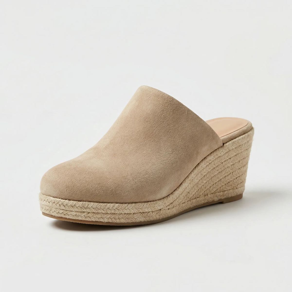 Round-Toe Slip-On Wedge Mules – Mary