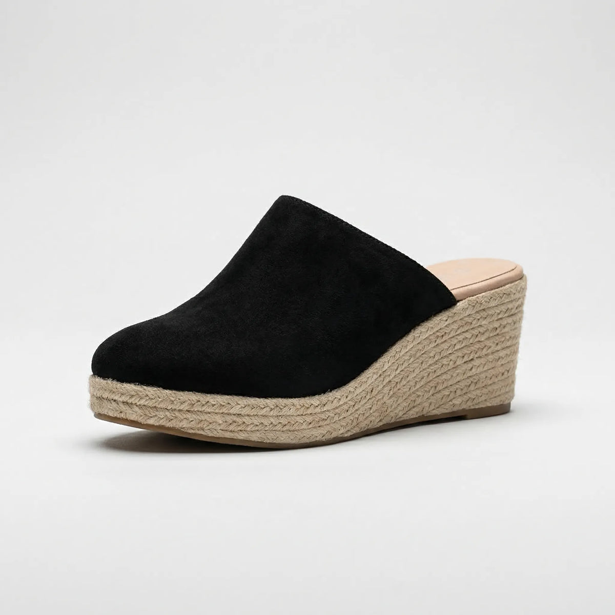 Round-Toe Slip-On Wedge Mules – Mary