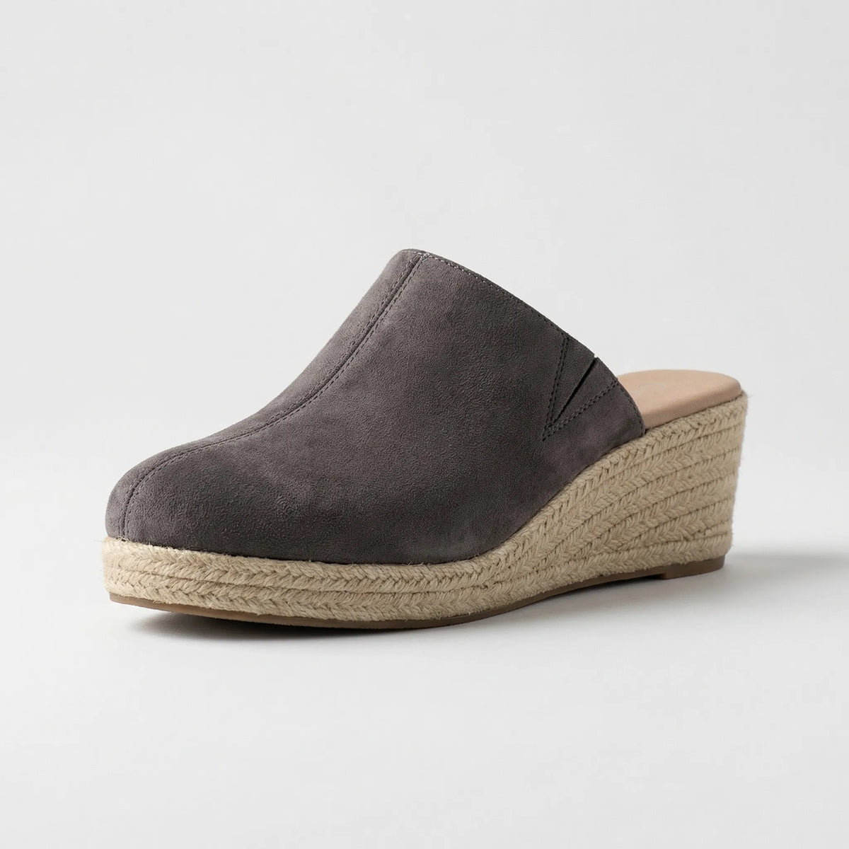 Round-Toe Slip-On Wedge Mules – Mary