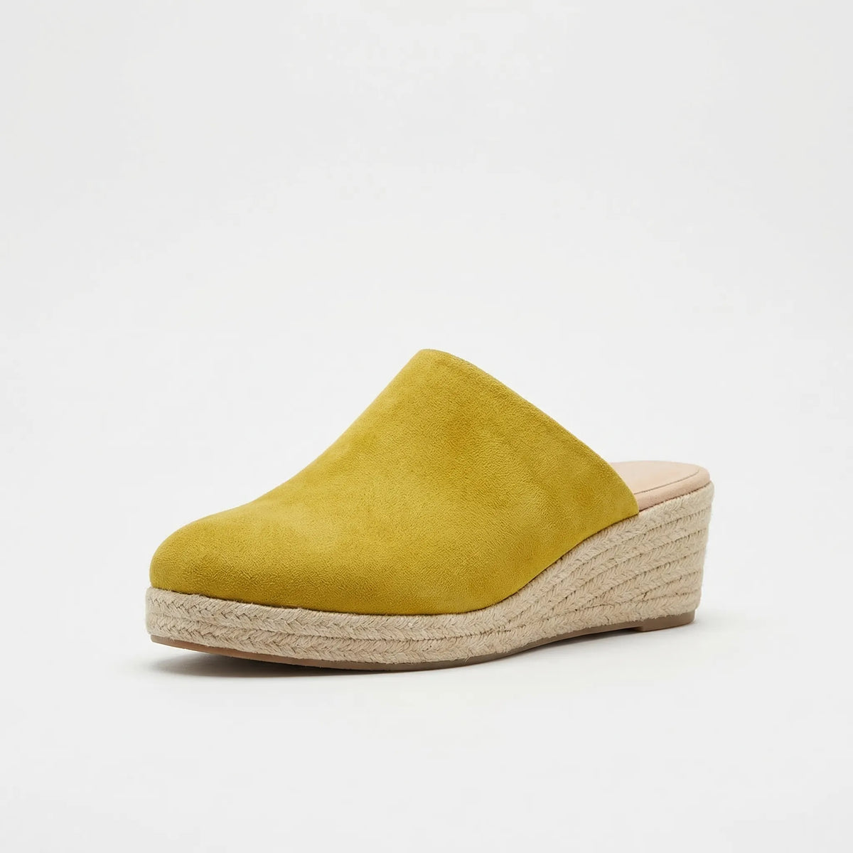 Round-Toe Slip-On Wedge Mules – Mary