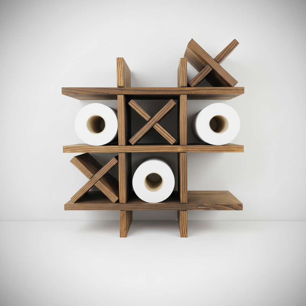 Rustic Wooden Wall Shelf