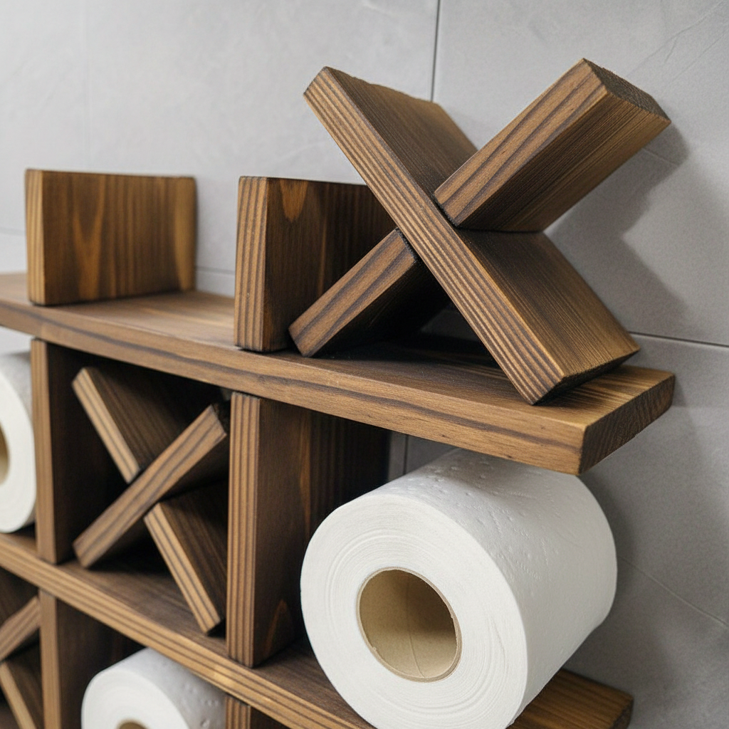 Rustic Wooden Wall Shelf