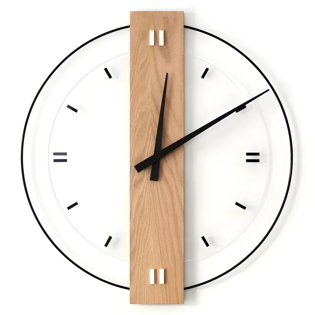 Scandinavian Wooden Design Living Room Wall Clock