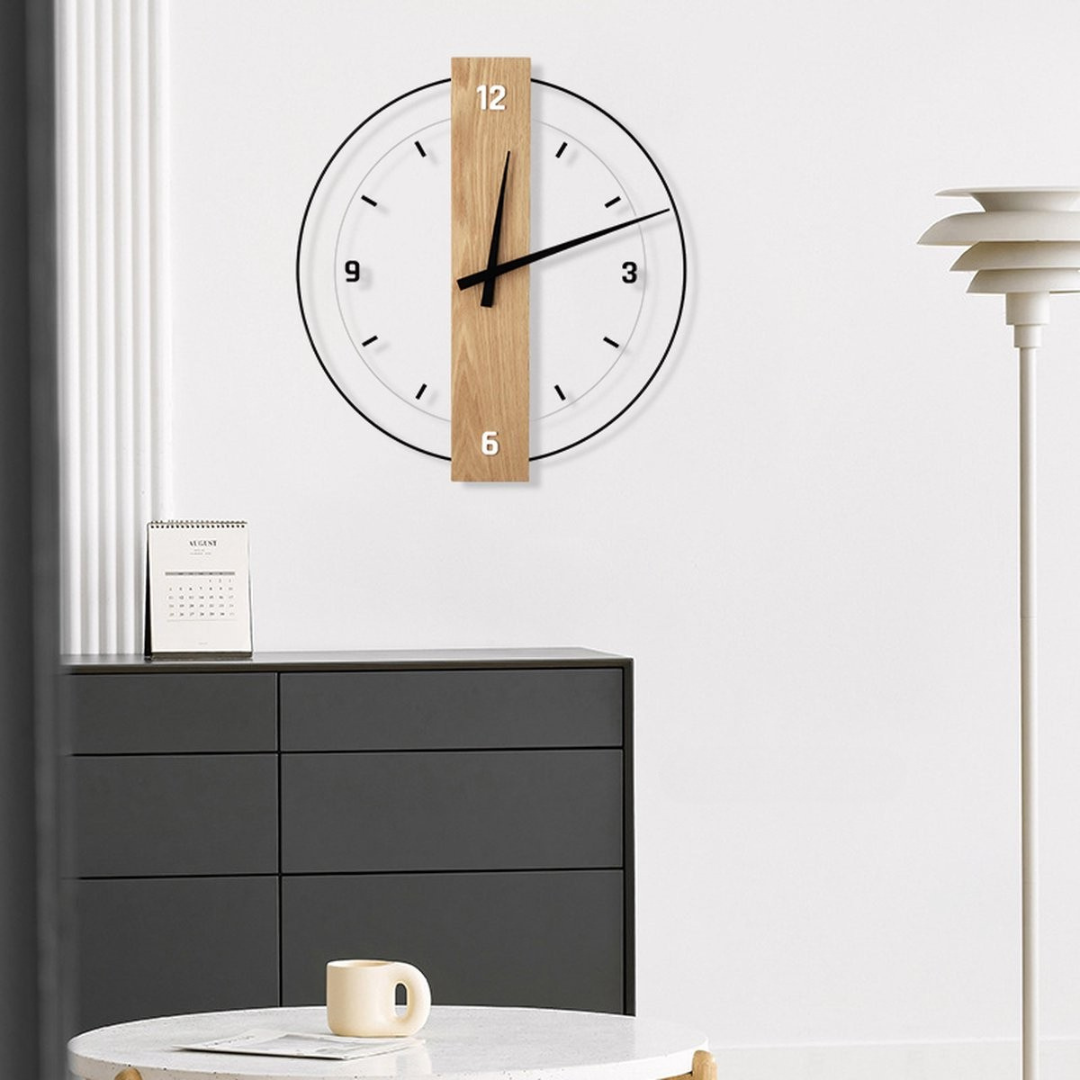 Scandinavian Wooden Design Living Room Wall Clock