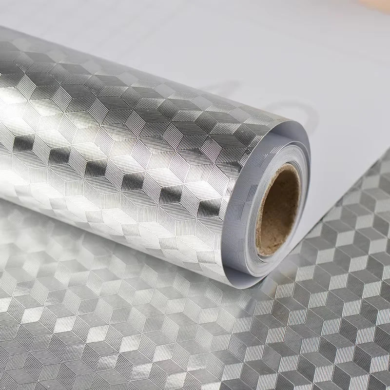 Self-Adhesive Waterproof and Oil-Proof Aluminum Kitchen Sticker Wallpaper