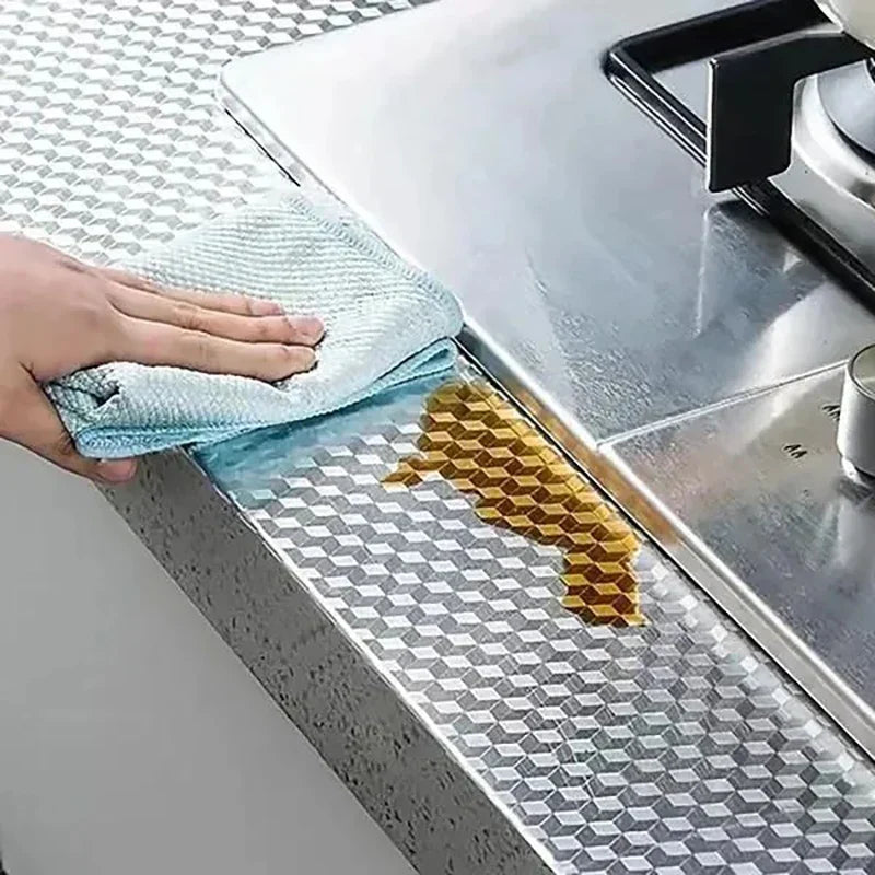 Self-Adhesive Waterproof and Oil-Proof Aluminum Kitchen Sticker Wallpaper