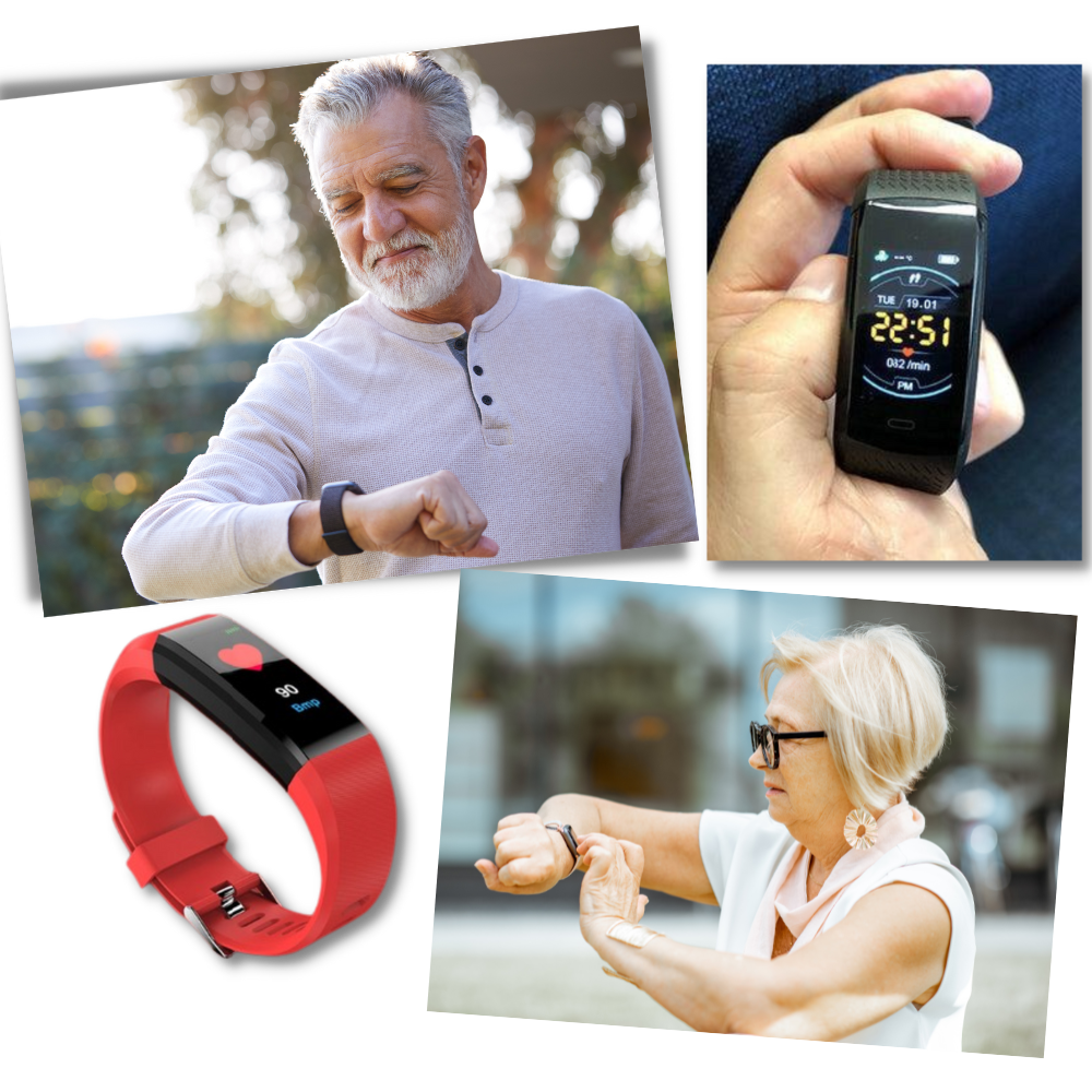 Senior Smartwatch with Health Monitoring and Large Screen