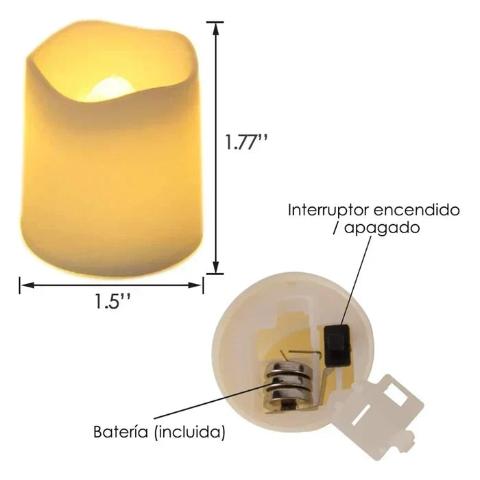 Set of 24 Flameless LED Candles