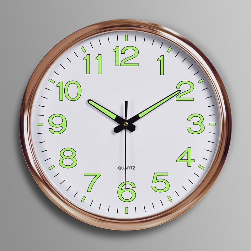 Silent Classroom Wall Clock with LED Lighting