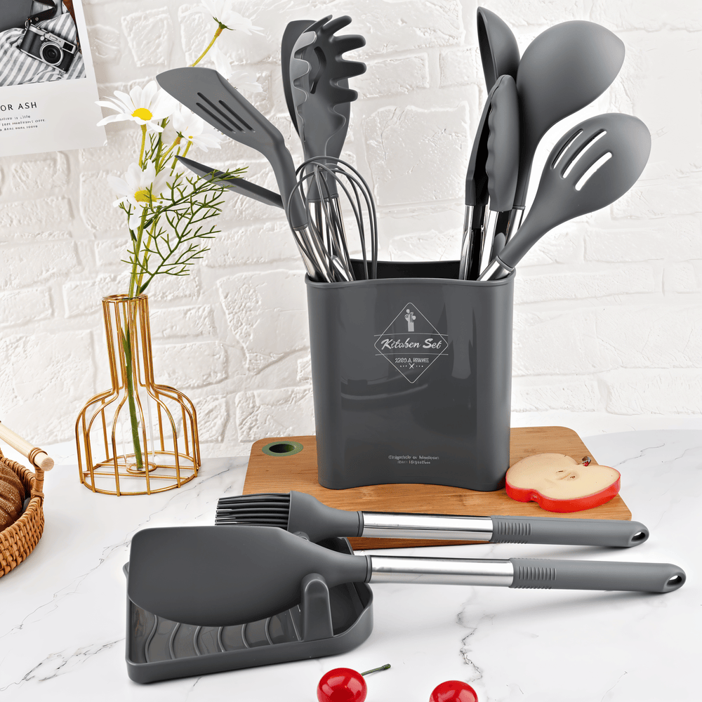 Silicone Kitchen Utensils – Complete 12-Piece Set