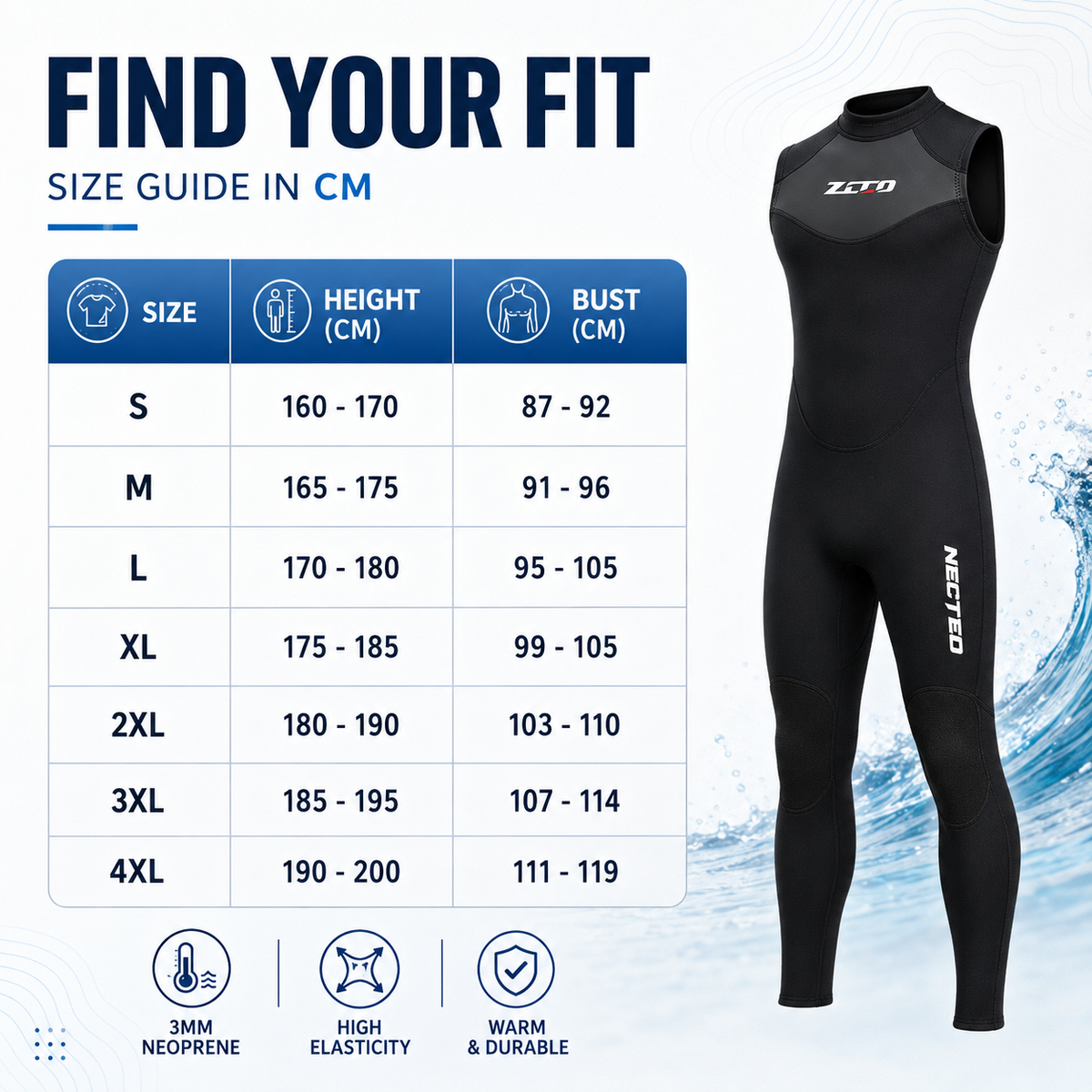 Sleeveless One-Piece Wetsuit