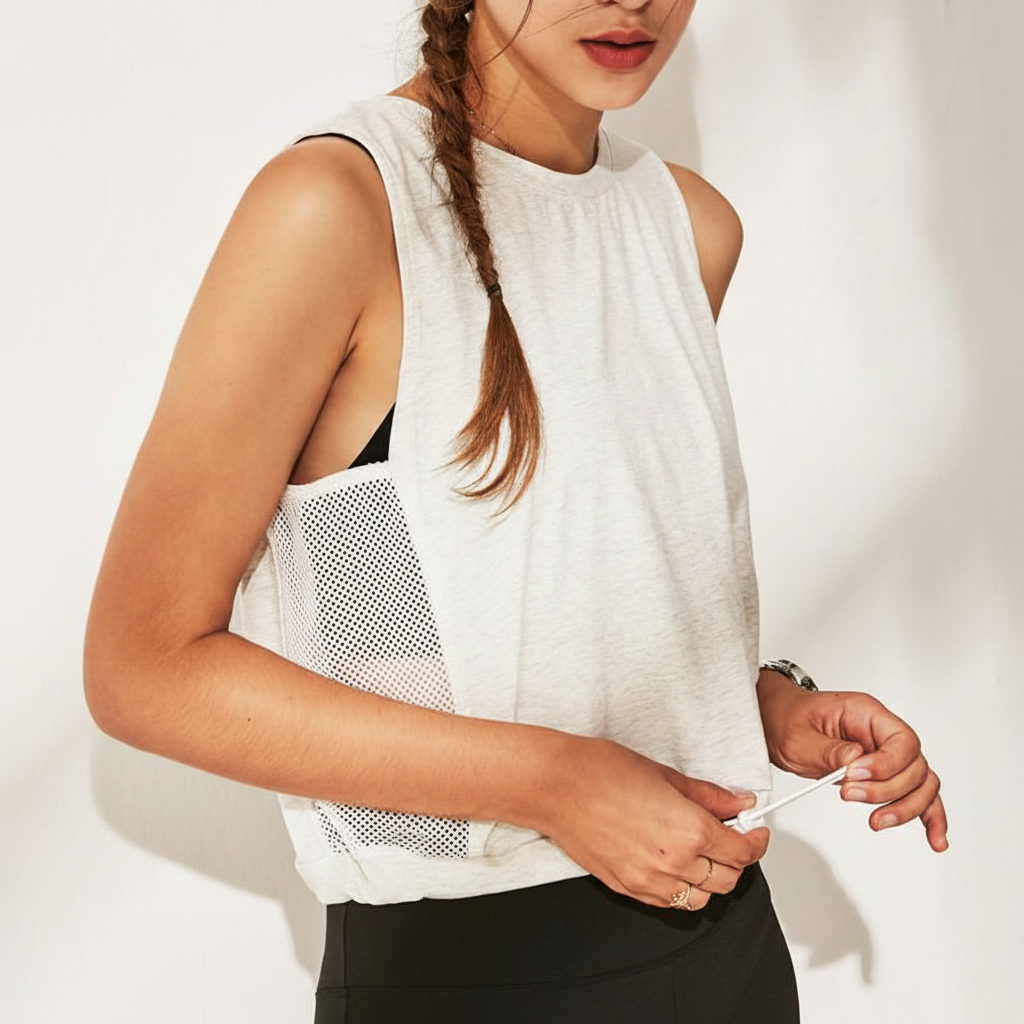 Sleeveless Sports Top with Cut-Out Back
