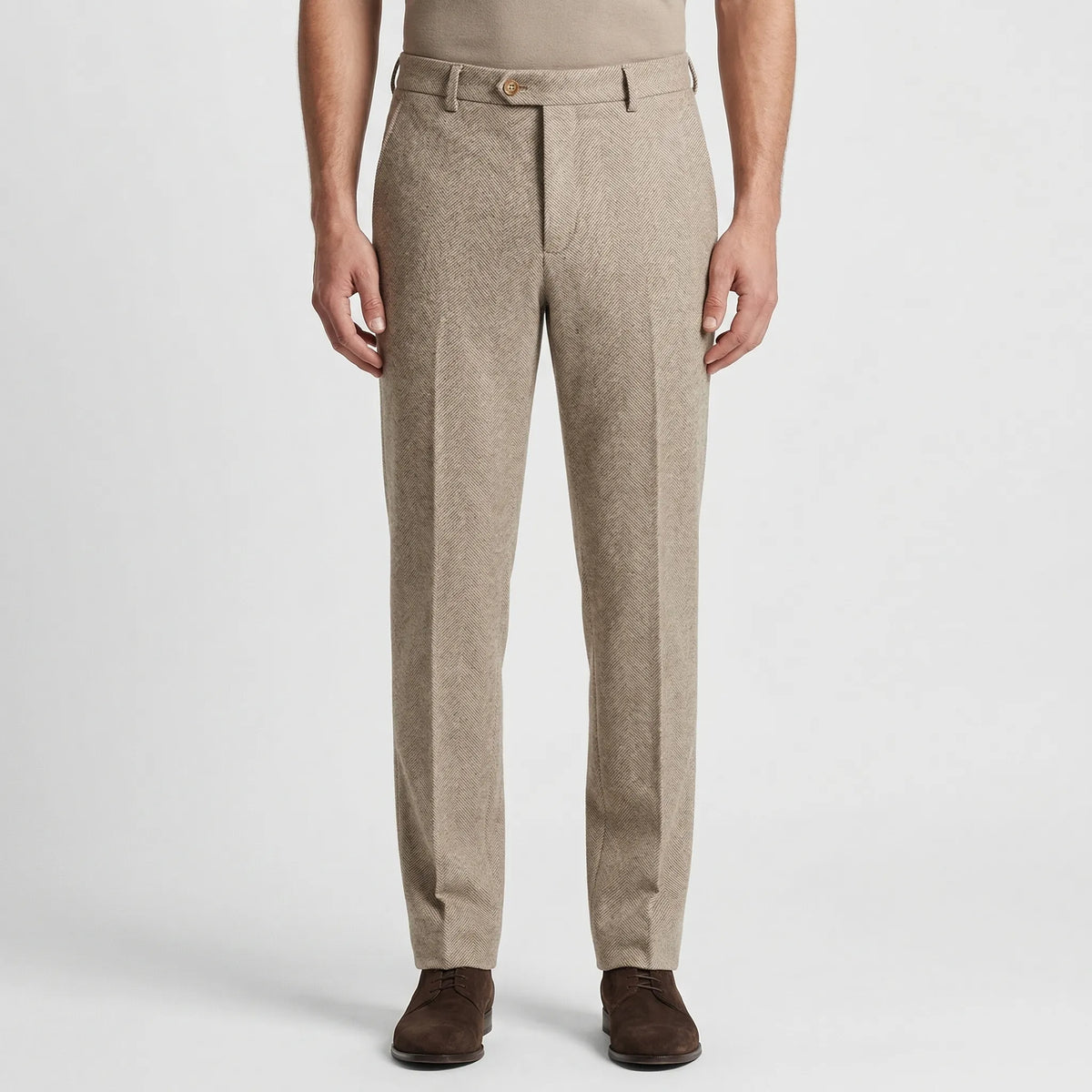 Slim-Fit Herringbone Trousers – Martin