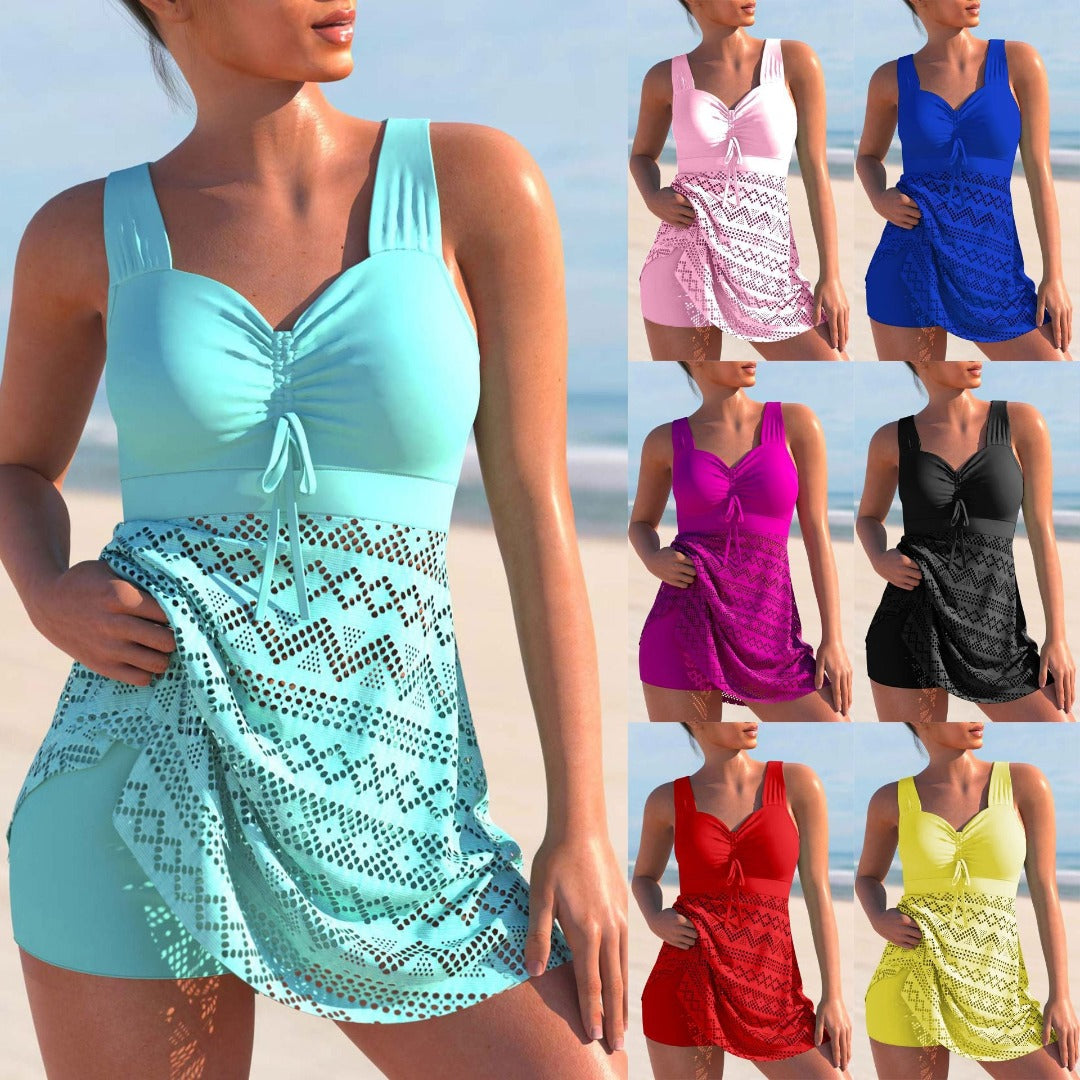 Slimming Tankini with Elegant Pattern
