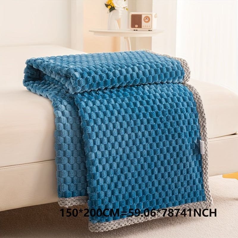 Soft Double-Sided Fleece Blanket for Couch, Bed, and Travel