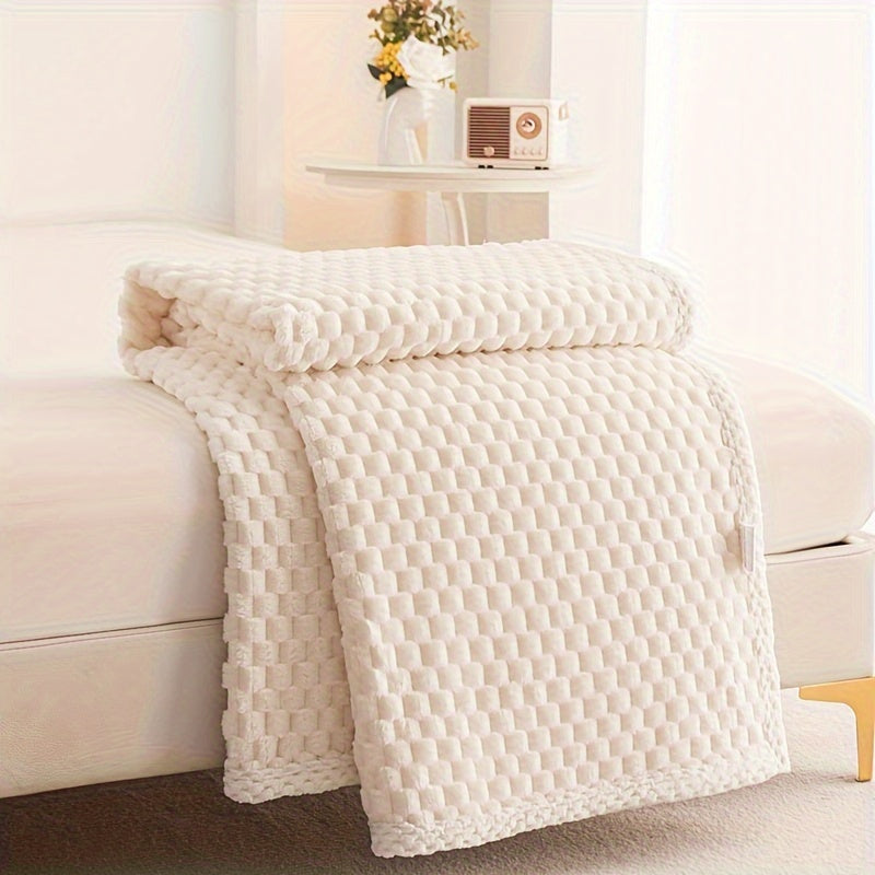 Soft Double-Sided Fleece Blanket for Couch, Bed, and Travel