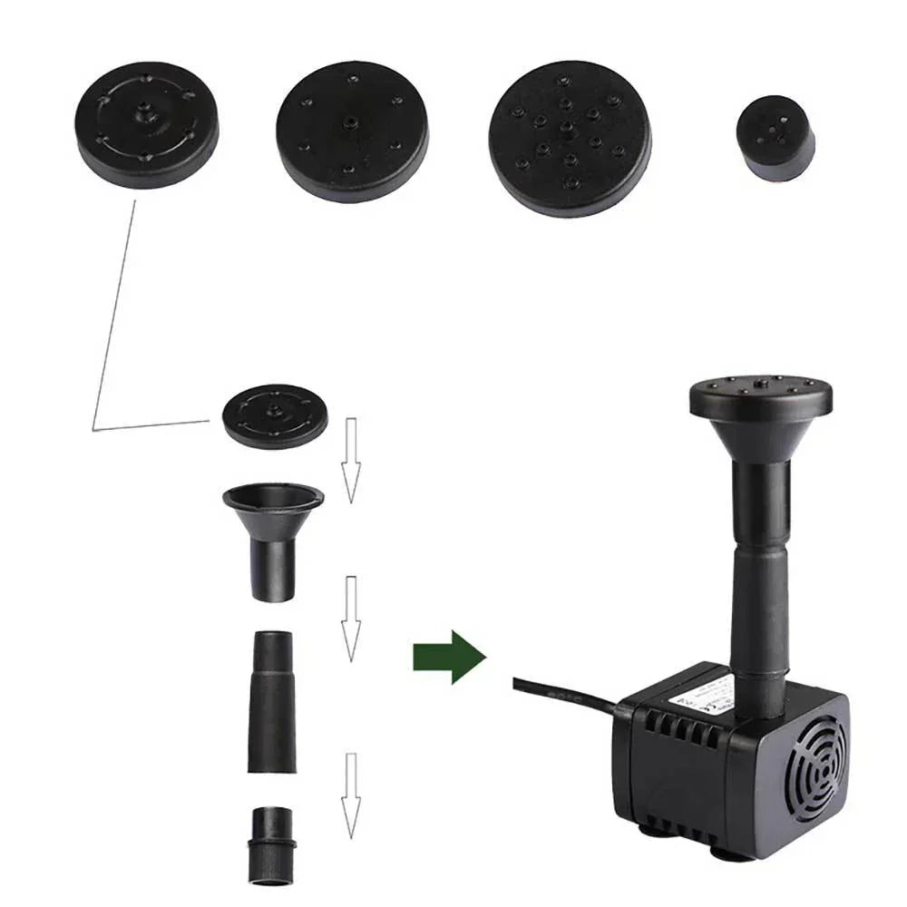 Solar-Powered Water Fountain for Garden & Bird Bath