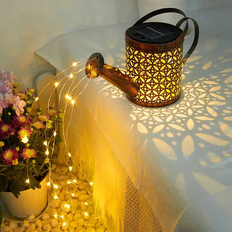 Solar-Powered Watering Can - Magical Garden Light Decoration