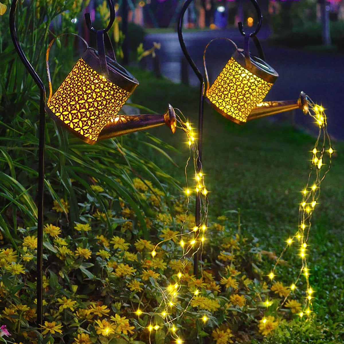 Solar-Powered Watering Can - Magical Garden Light Decoration