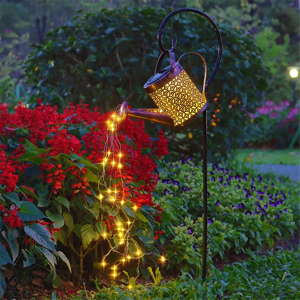 Solar-Powered Watering Can - Magical Garden Light Decoration
