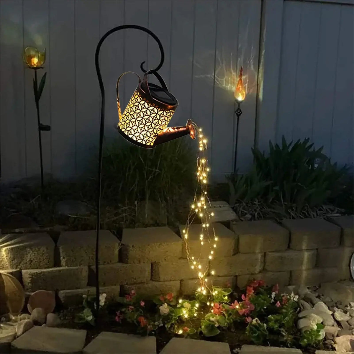 Solar-Powered Watering Can - Magical Garden Light Decoration