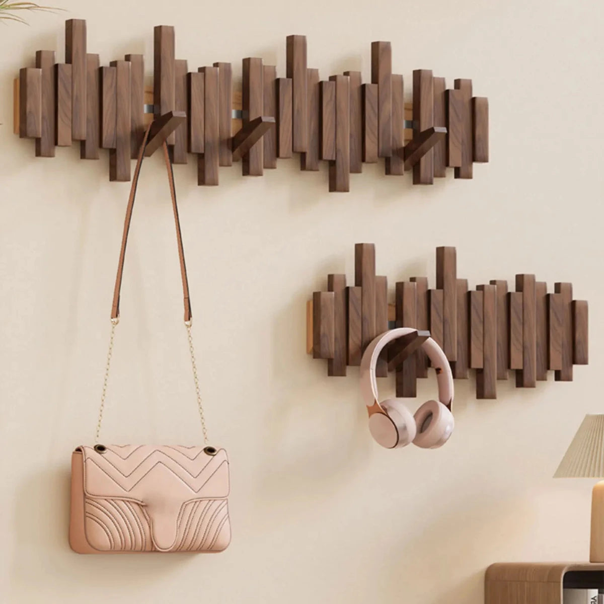 Solid Wood Piano-Design Coat Rack