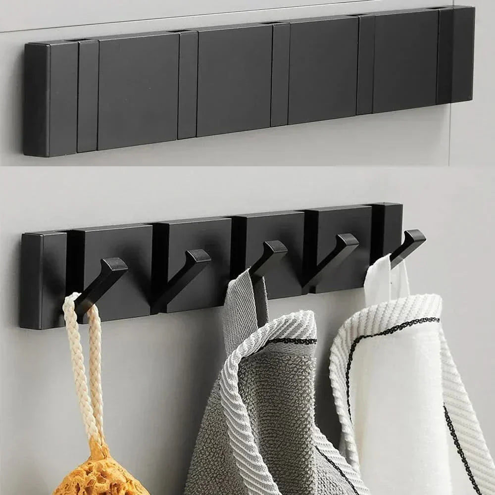 Space-Saving Foldable Stainless Steel Wall Hooks