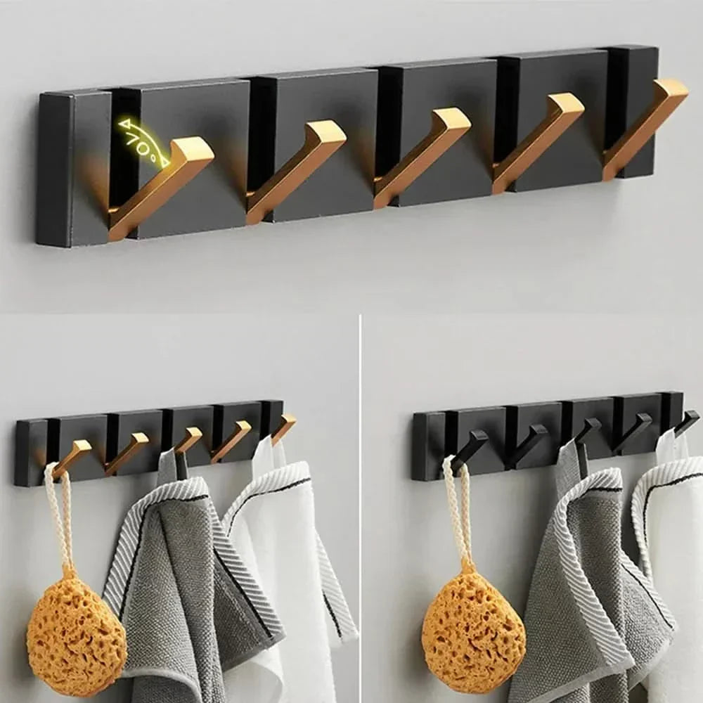 Space-Saving Foldable Stainless Steel Wall Hooks