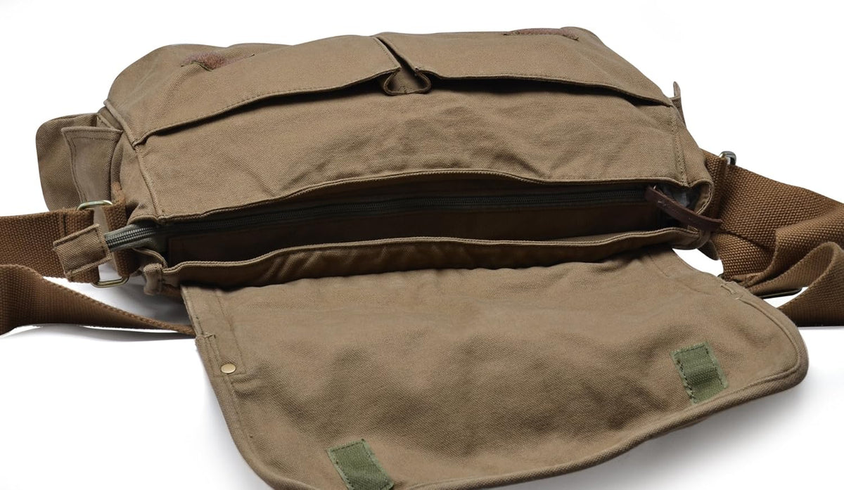 Spacious Vintage-Style Messenger Bag