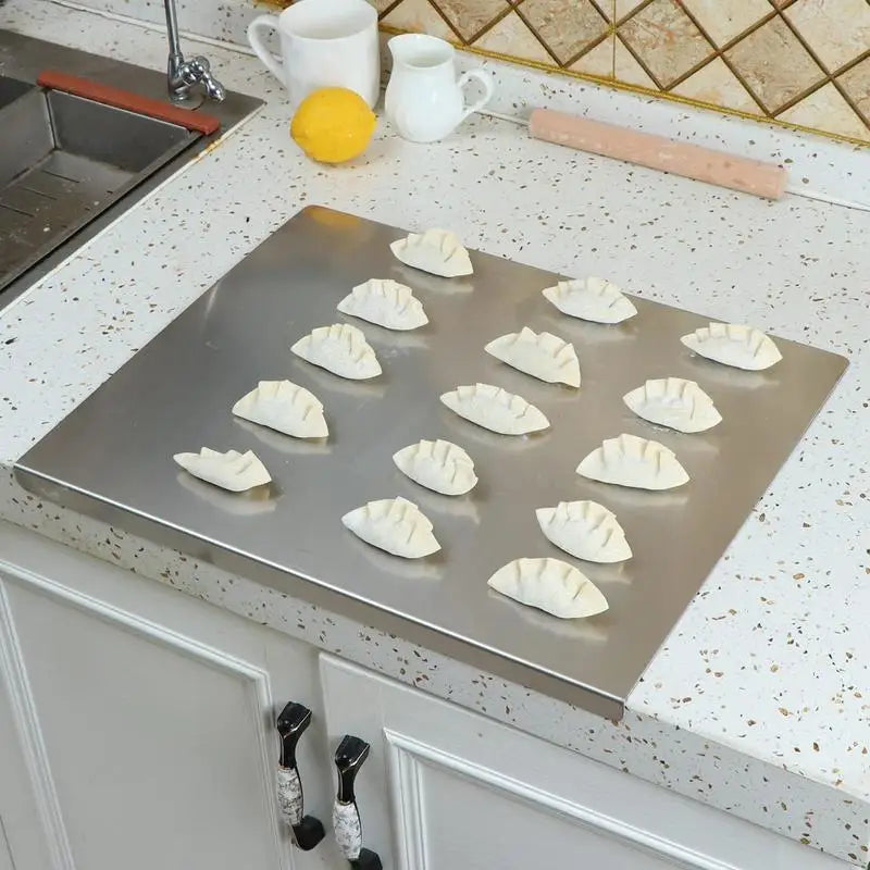 Stainless Steel Cutting Board with Non-Slip and Raised Surface