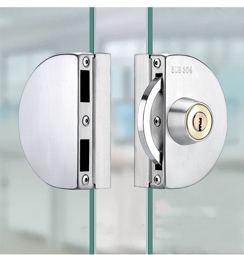 Stainless Steel Safety Glass Sliding Door Lock
