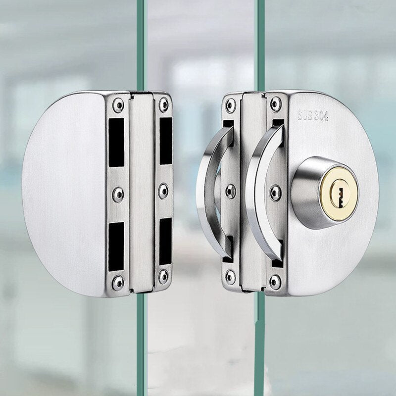 Stainless Steel Safety Glass Sliding Door Lock