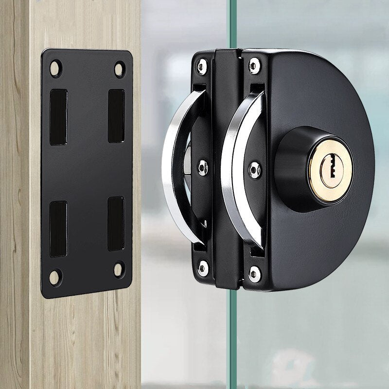 Stainless Steel Safety Glass Sliding Door Lock