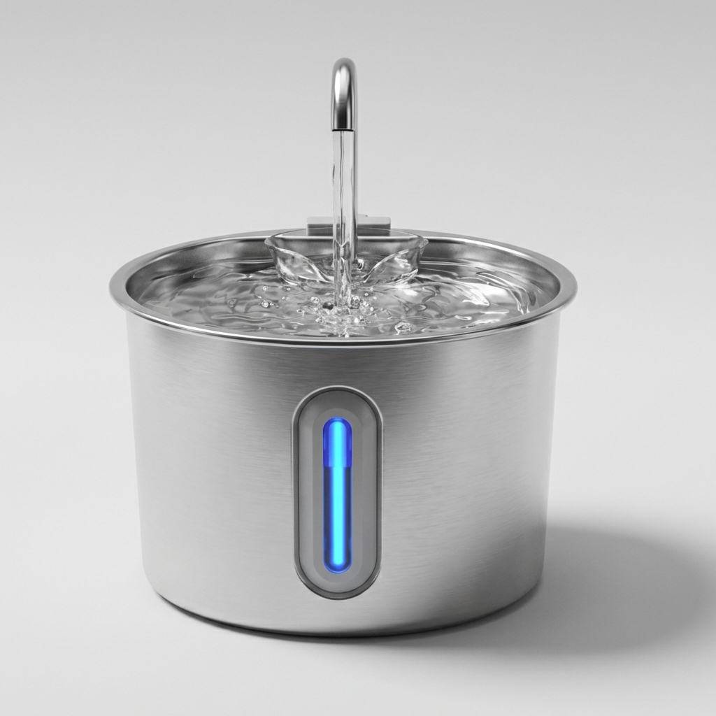 Stainless Steel Water Fountain for Cats and Small Dogs