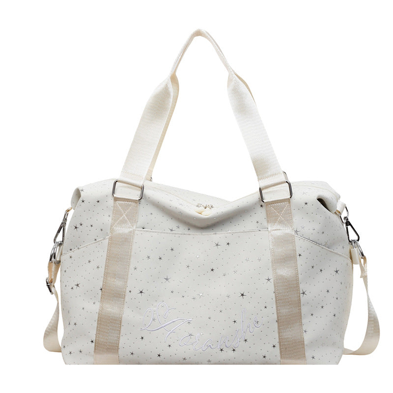 Star-Embellished Travel Duffle Bag