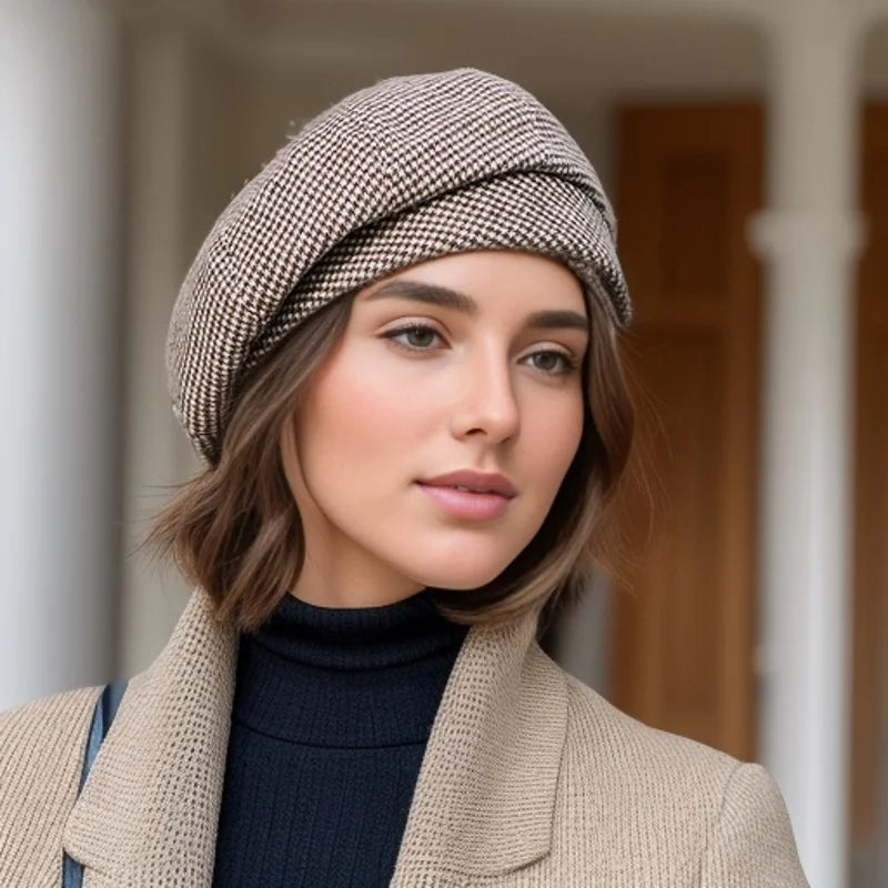 Stylish Newsboy Cap - Warm & Elegant