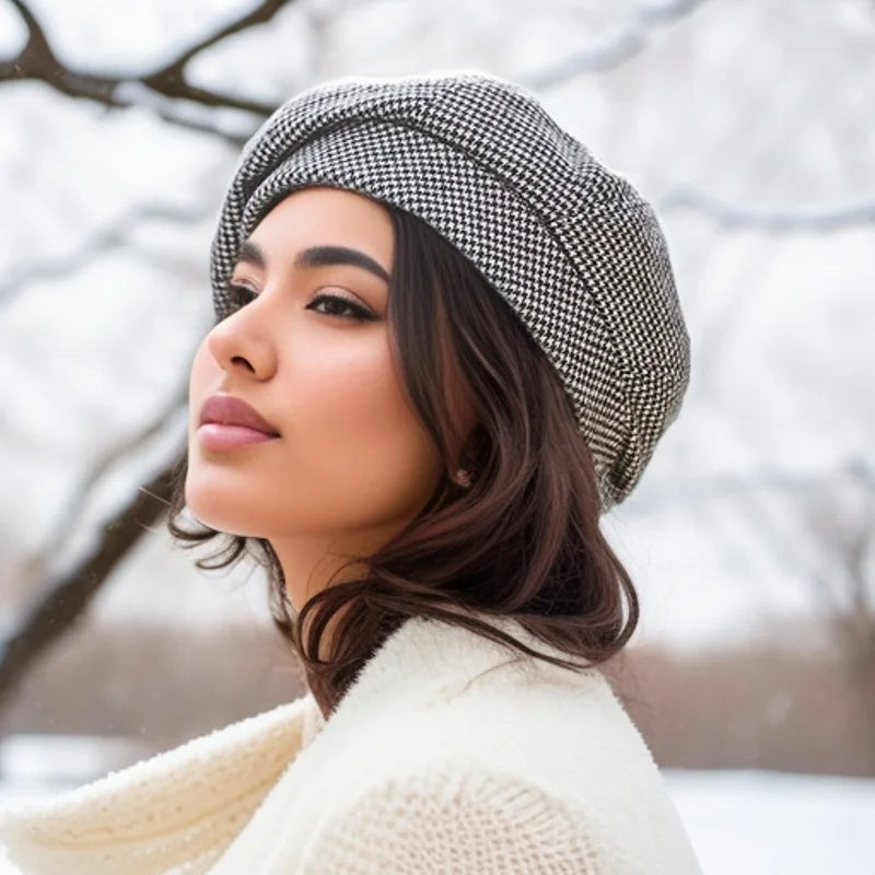 Stylish Newsboy Cap - Warm & Elegant
