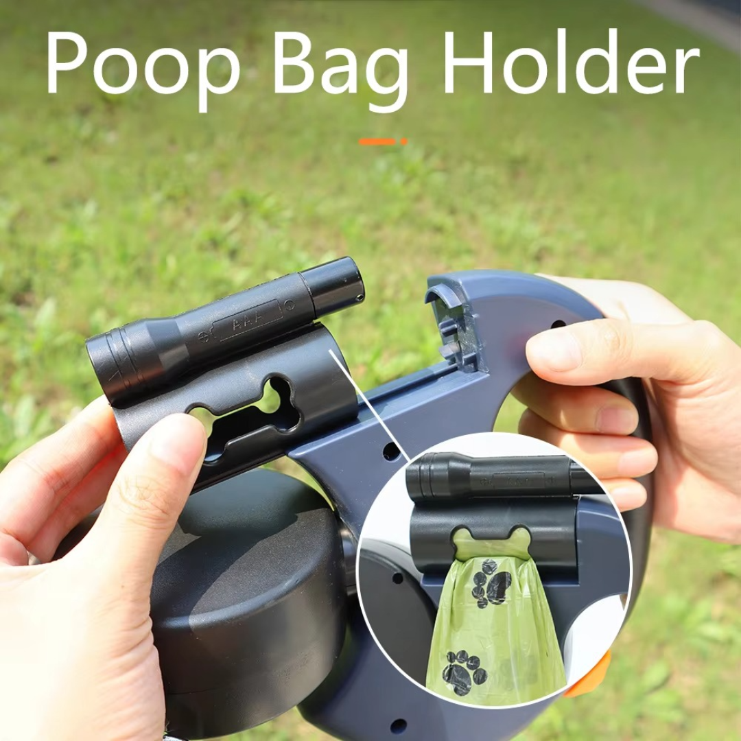 Tangle-Free Dual Dog Leash with LED Light for Safe Walks
