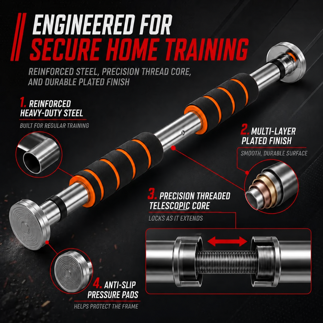 Telescopic Doorway Pull-Up Bar