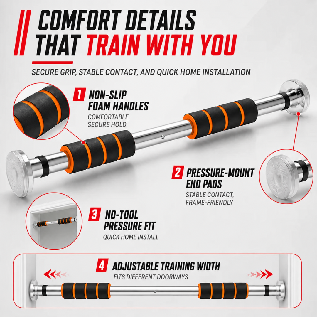 Telescopic Doorway Pull-Up Bar